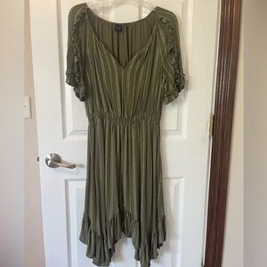KAARI blue olive green dress